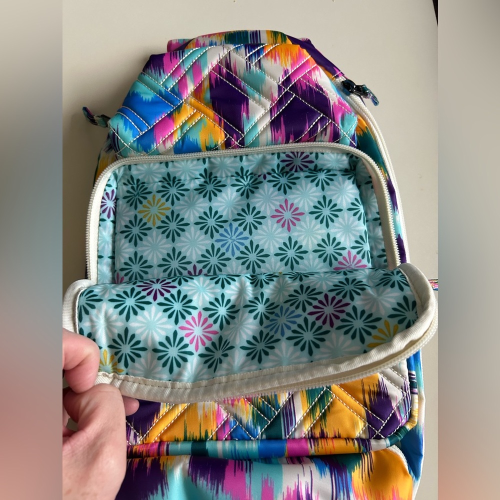 LUG HOVERCRAFT SLING BAG HEART IKAT MULTI NWT - Picture 2 of 6